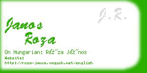 janos roza business card